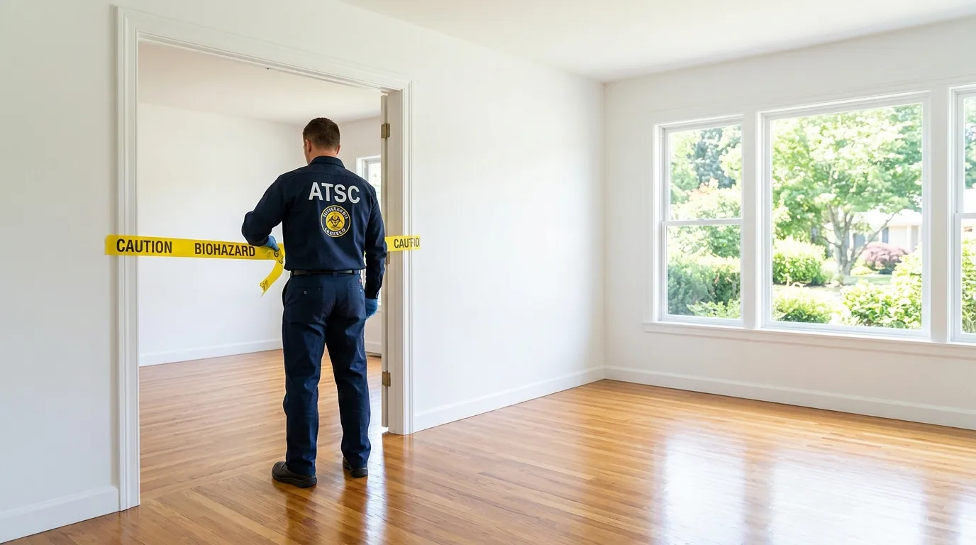 Certified biohazard cleanup crew performing Decomposition Cleanup in Oak Grove